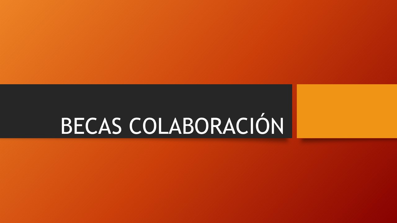 Becas colaboración