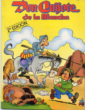Con guión y dibujos de José Cubero Valero, esta versión adapta de forma libre, al lenguaje propio del tebeo, algunos de los capítulos pertenecientes a la primera parte de Don Quijote, tomando especial interés por la Aventura de los Molinos de Viento.  El mismo autor, encontramos dos años después, otra historia titulada Don Quijote de La Mancha en 'noche de fantasmas'. 