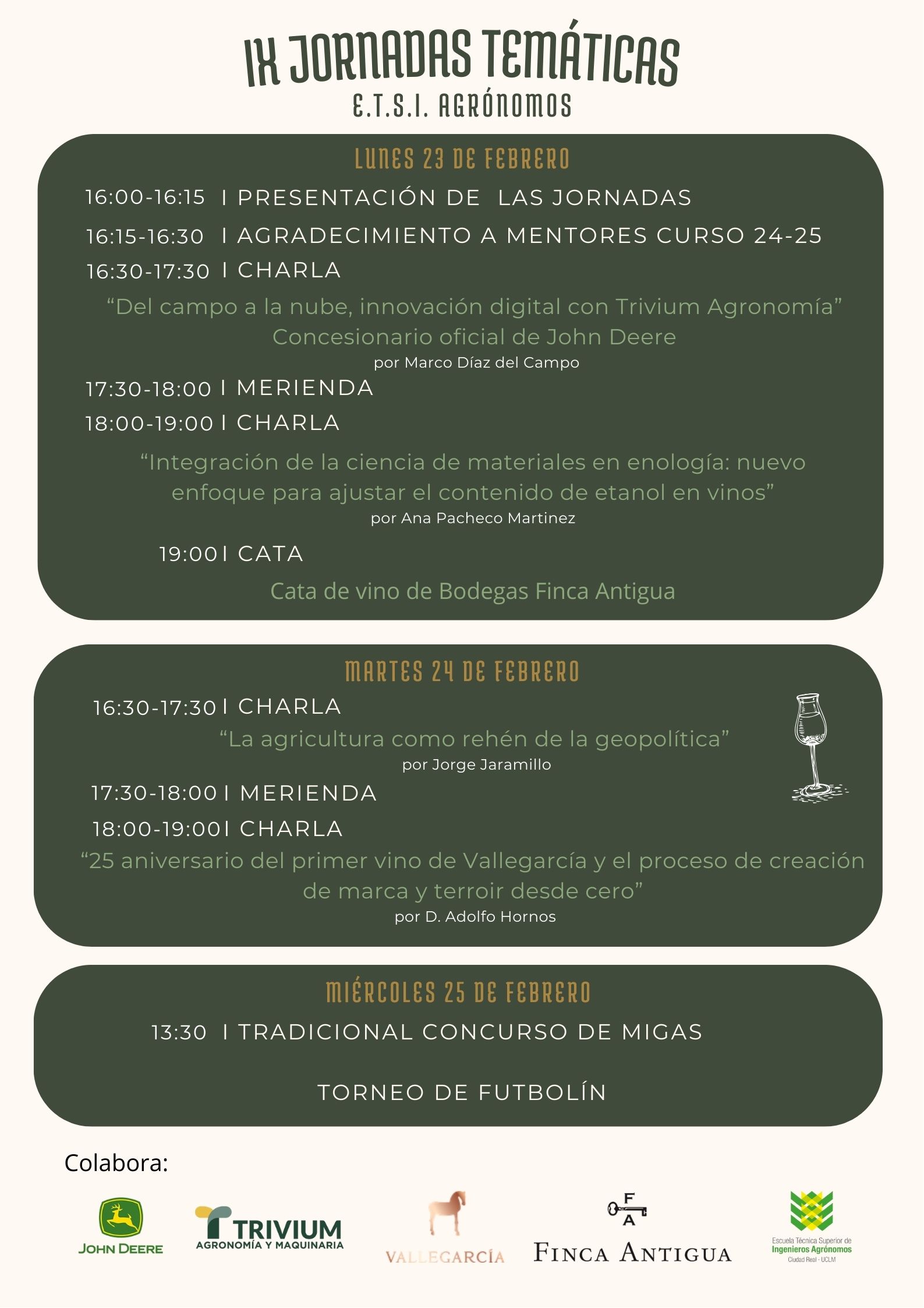 Jornadas Temáticas E.T.S.I.A.