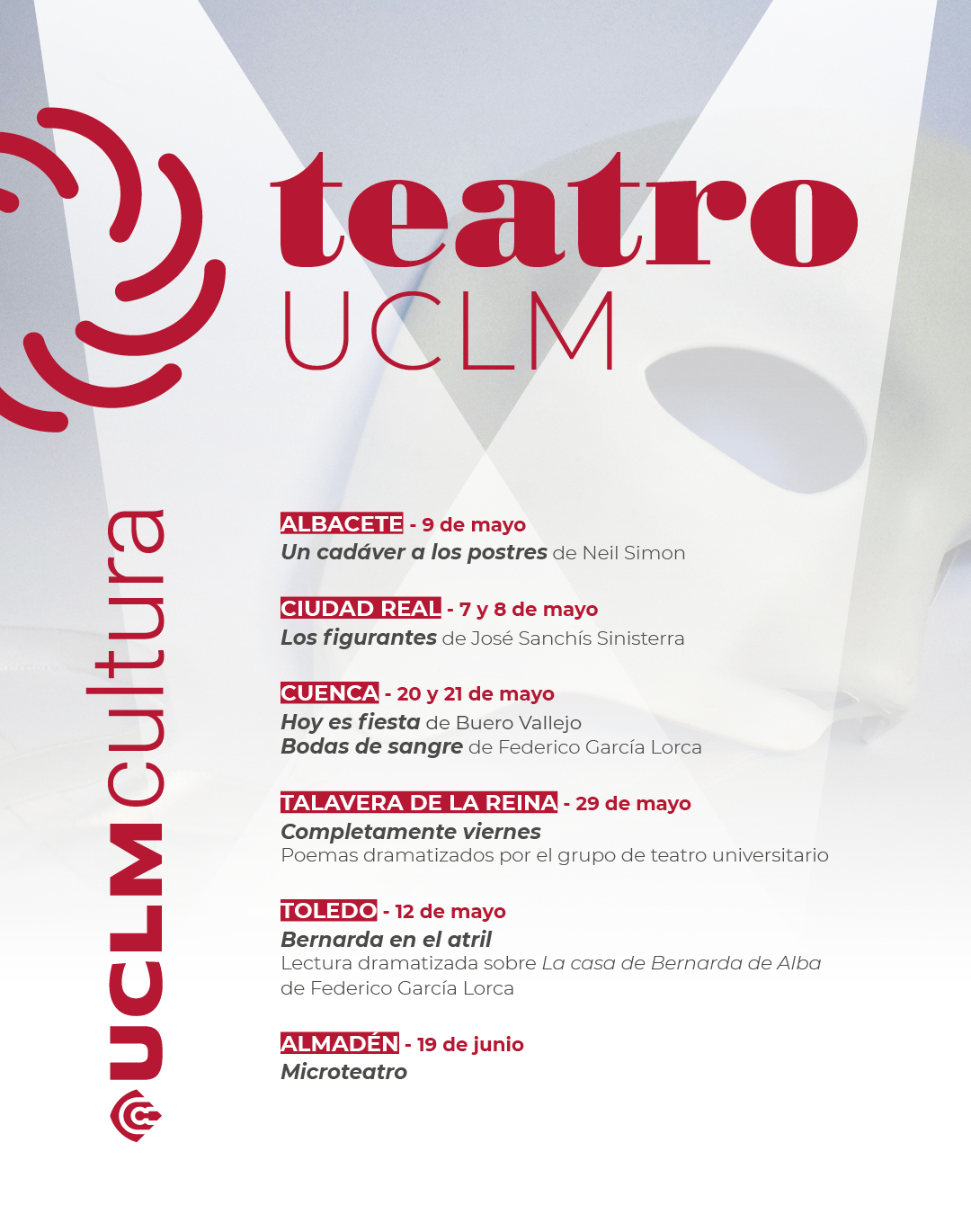Cartel de las representaciones teatrales