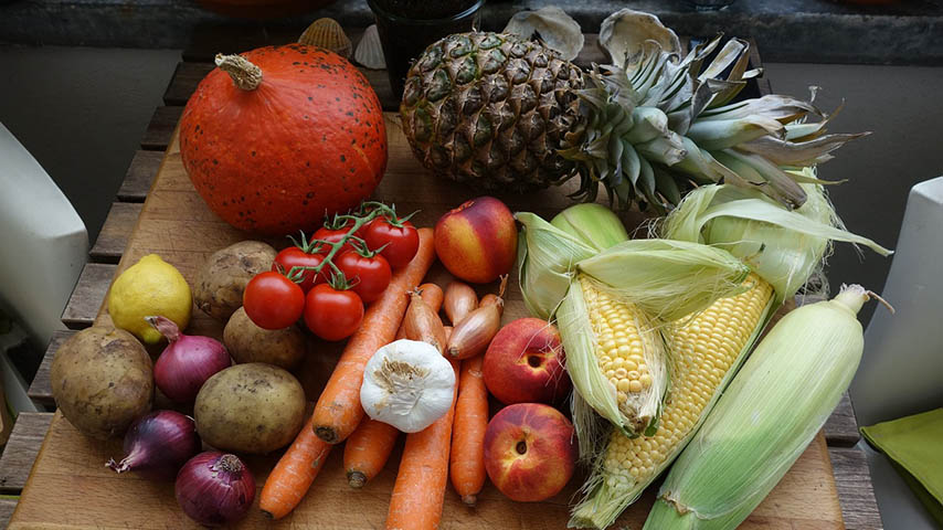 Alimentos ricos en fibra.